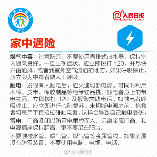 512全国防灾减灾日 你必须牢记的防灾知识! 512全国防灾减灾日 你必须牢记的防灾知识!