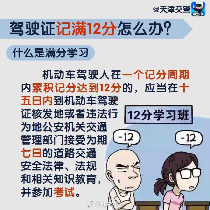 驾驶证记满12分怎么办?北京交警权威指南