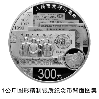 人民币发行70周年纪念币和纪念钞发行公告原文