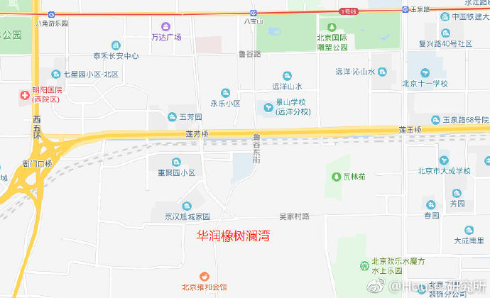 北京西四环外限竞房位置价格及周边配套一览(橡树澜湾)