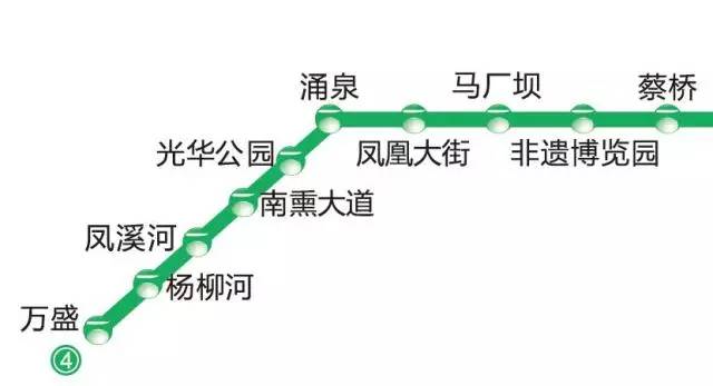 成都地铁4号线线路图（全程站点规划）