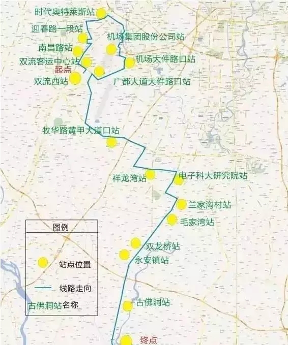 空港双流观光巴士线路图