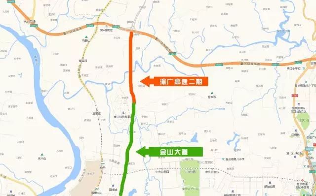 渝广高速线路图(一期 二期)