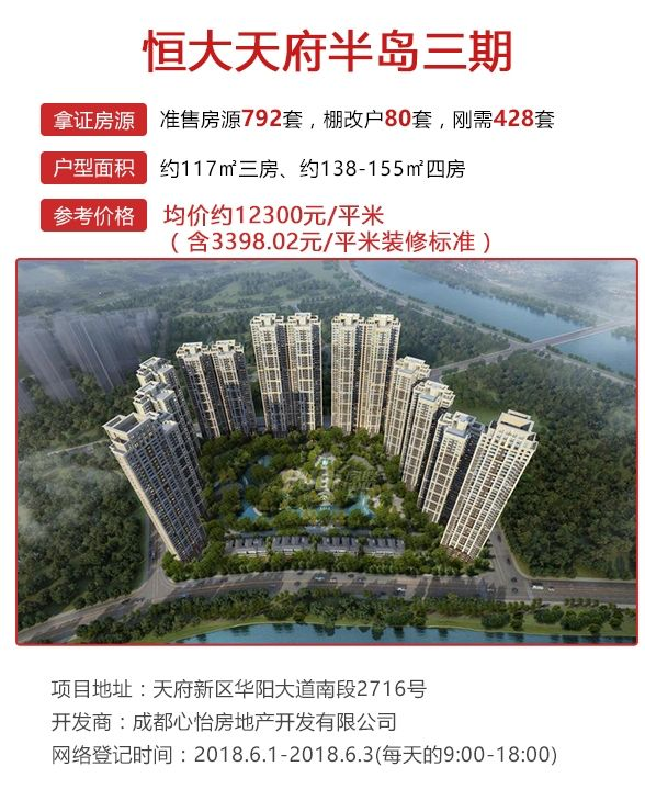 成都恒大天府半岛三期装修价