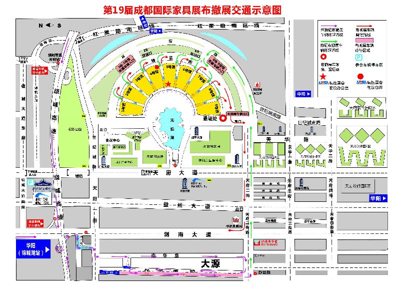 2,中国西部国际博览城布撤展交通示意图