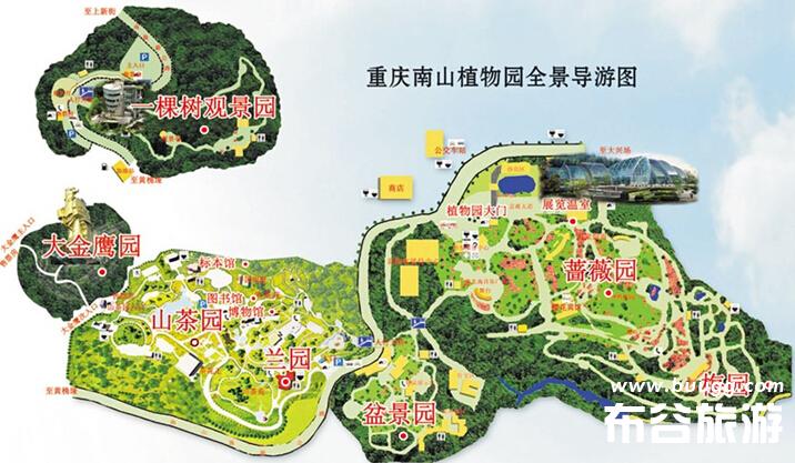 重庆南山植物园地图