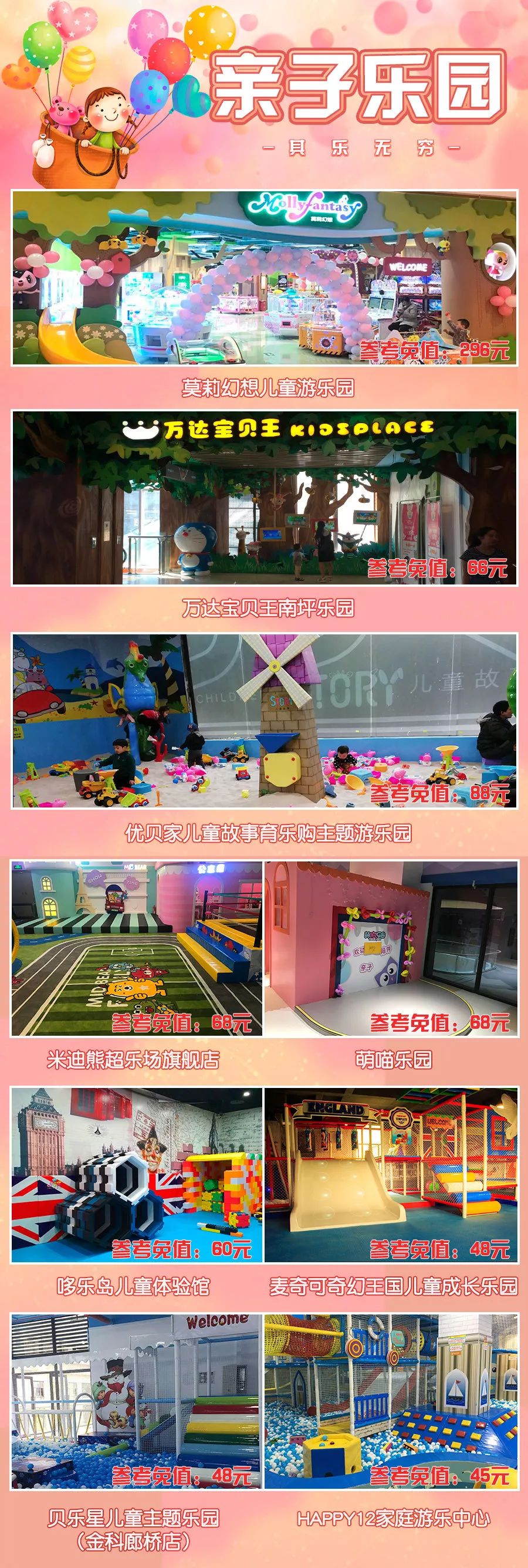 2019重庆亲子游览年票夏季版价格、游览地点