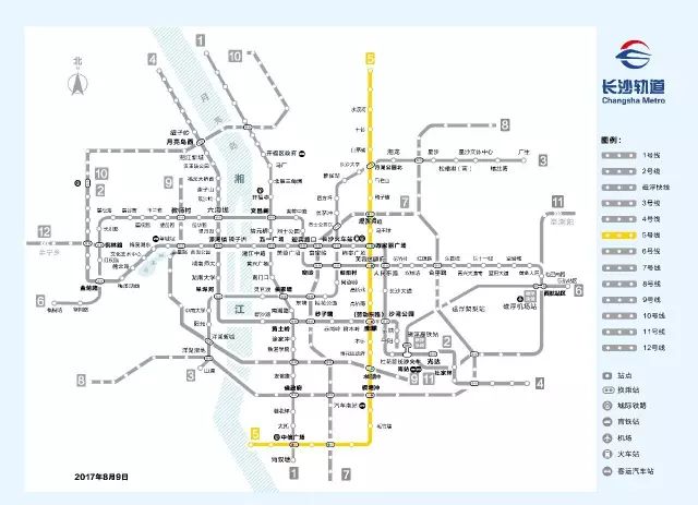 长沙地铁5号线线路图