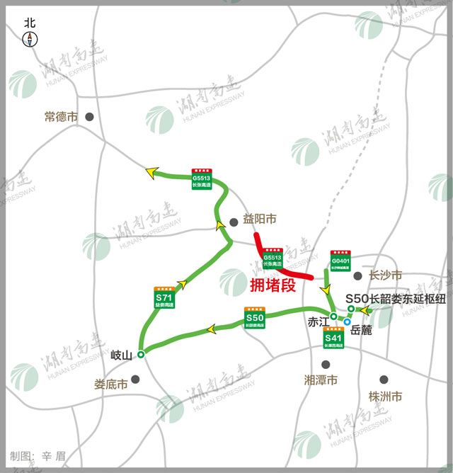 2018春运湖南高速避堵线路图