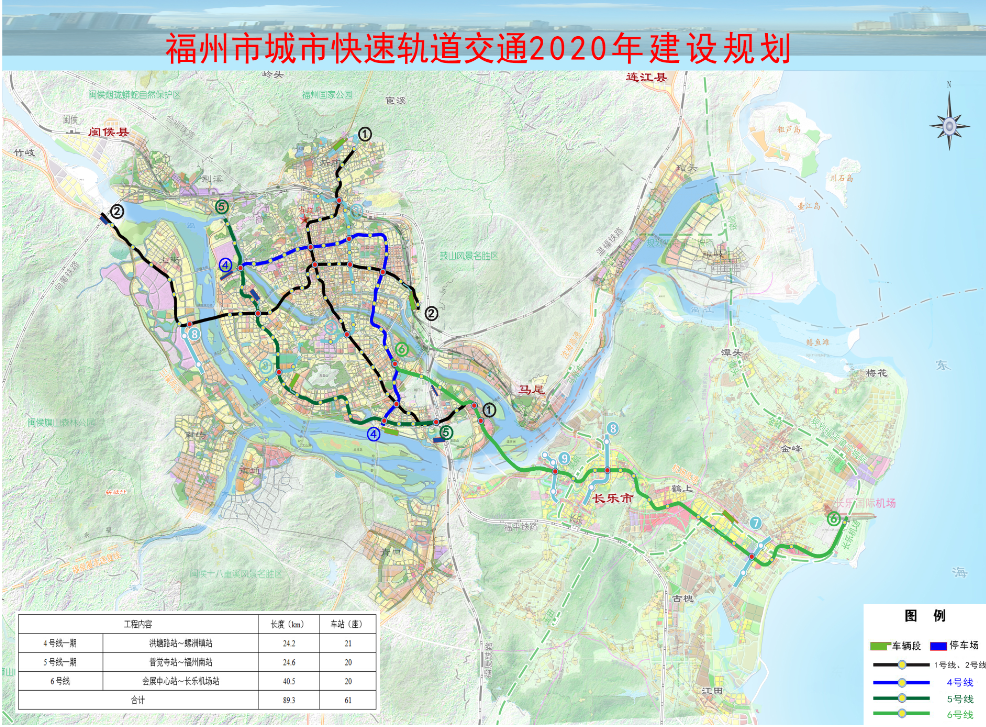 福州地铁线路规划(附2030年地铁线路规划图)