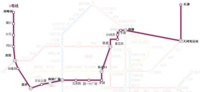 广州金沙洲地铁6号线沿线11条公交线路调整 接驳广州地铁6号线的公交