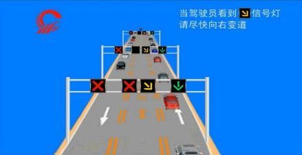 广州人民桥可变车道交通指示标志识别和使用