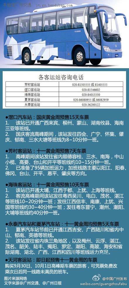 广州天河客运站2013国庆高峰车票可改签