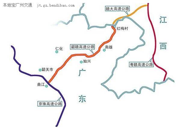 赣韶铁路线路图