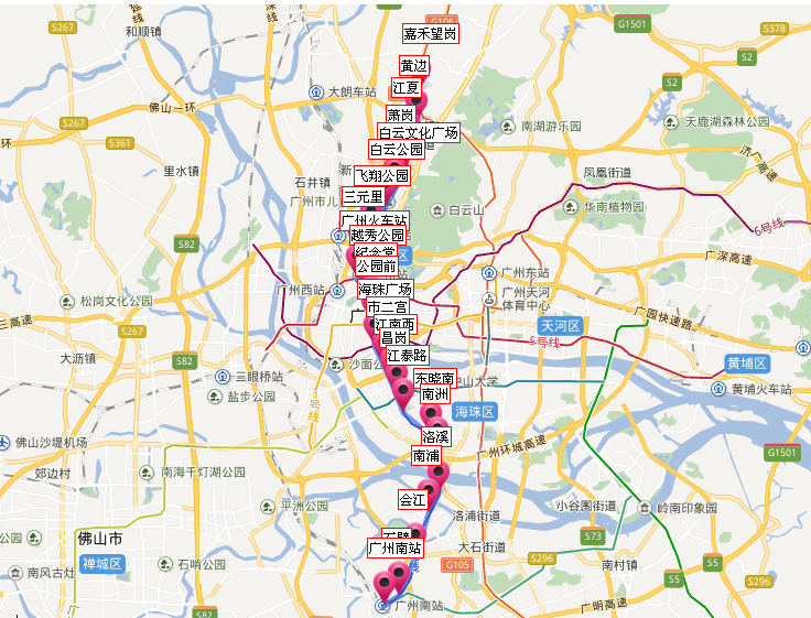 广州地铁高清线路图2018年最新版(含各线路运