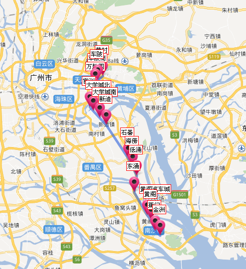 广州地铁线路图高清版（2017年最新）