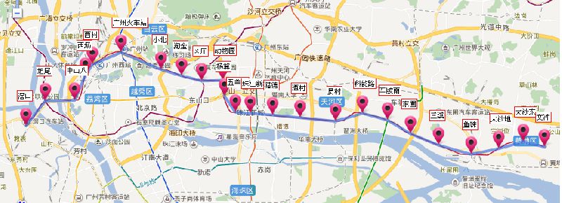 广州地铁高清线路图2018年最新版(含各线路运