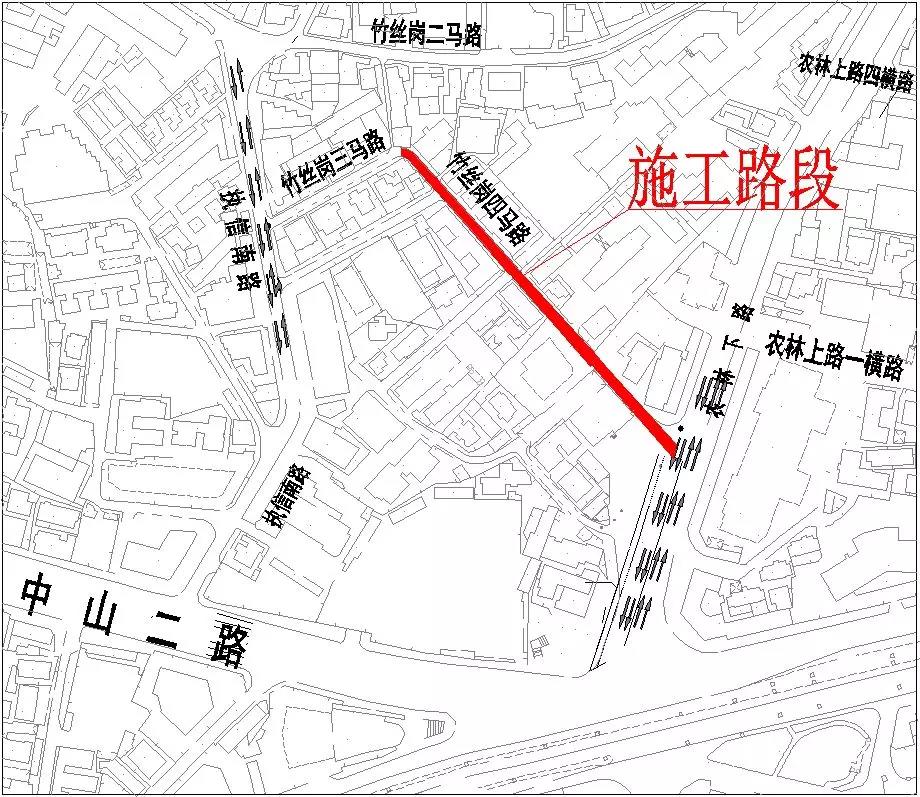 6月9日~8月30日广州竹丝岗三马路、四马路将分期封路施工