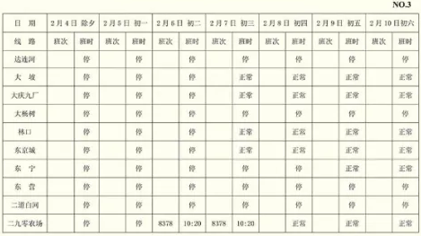 2019哈尔滨哈西客运站春节班次表