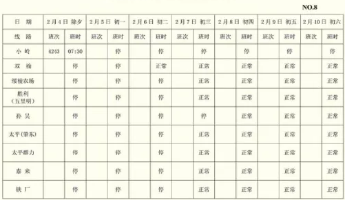 2019哈尔滨道外客运站春节发车时刻表