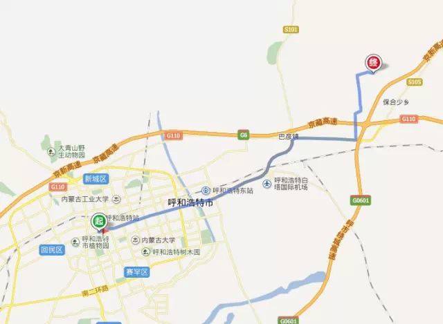 呼和浩特五一周边游(景点 路线图)