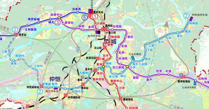 惠州地铁2号线最新规划线路图