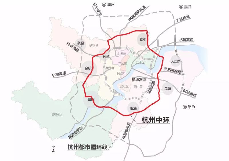 杭州中环2018年开工 线路图、布局、走向