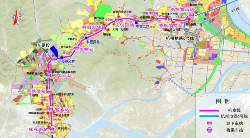 城际铁路 杭州富阳城际铁路 > 杭富城际铁路线路走向     杭州至富阳