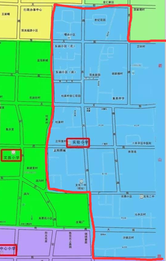 2018牟平区实验小学划片范围(附划片详图)