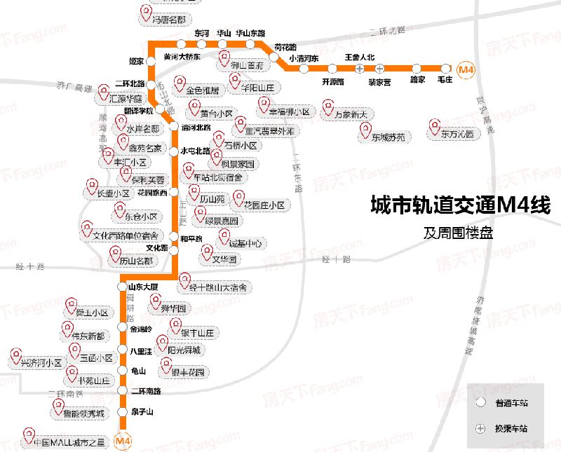 济南地铁m4号线线路图