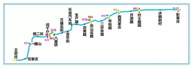 济南地铁最新规划图(r线 m线)