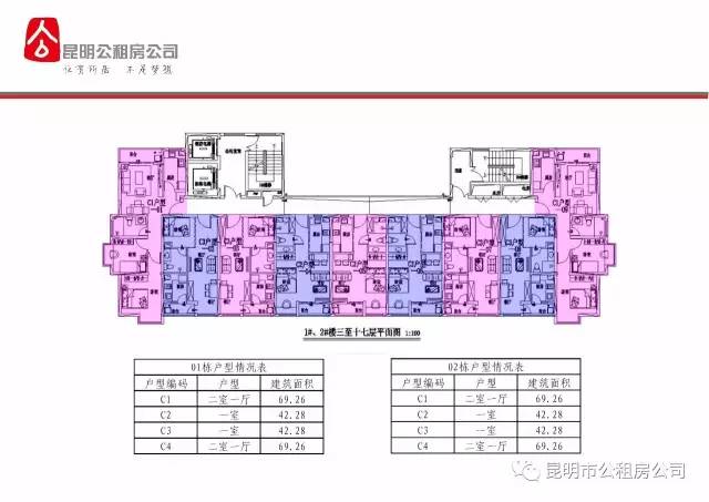 昆明公租房平面图(部分)