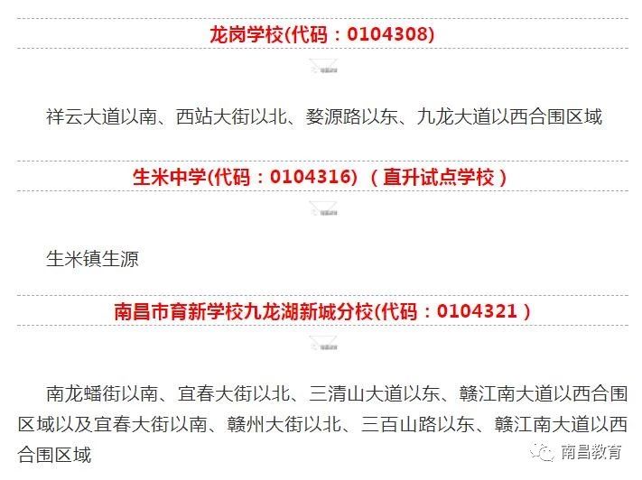 南昌2019红谷滩新区小升初学区划分