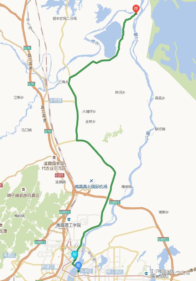 南昌直达永修吴城公交专线停靠站点及运行时间一览