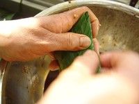 咸味八宝素粽（附超详细小脚粽子包法）的做法 步骤14