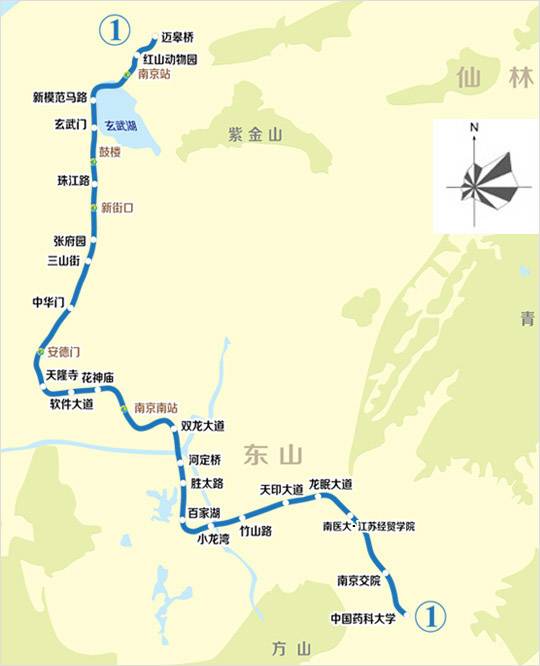 南京江宁迪卡隆坐地铁1号延长线到哪站下?