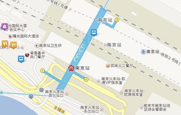 南京站地铁站出口示意图