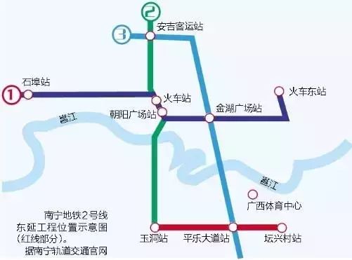 南宁地铁2号线延长线站点设置详情图片