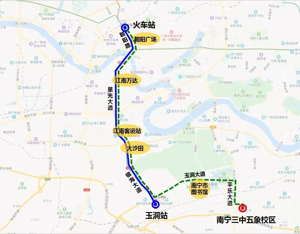 11月30日起南宁118路等5条公交线路优化调整