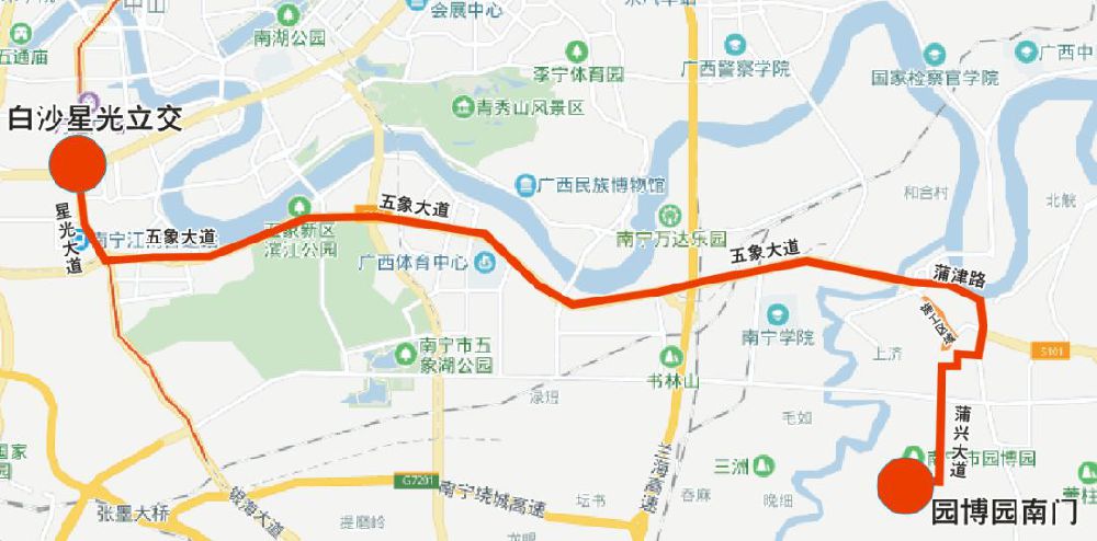 12月7日起南宁w8路,w11路和703路公交线路优化调整