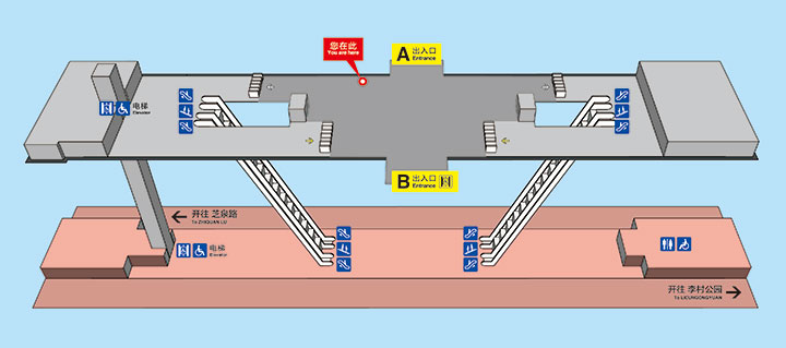 青岛地铁2号线石老人浴场站出入口信息（位置 公交换乘）