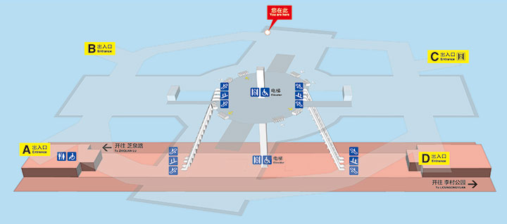 青岛地铁2号线辽阳东路站出入口信息（位置 公交换乘）