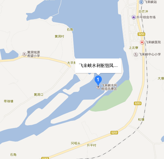 清远飞来峡水利枢纽水利风景区地图