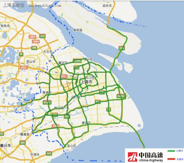 上海高速公路一览(通车里程 805公里)