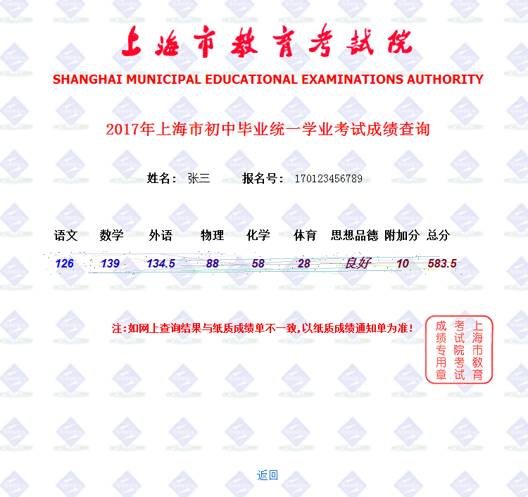 2017上海中考考试成绩公布时间:7月6日18:00