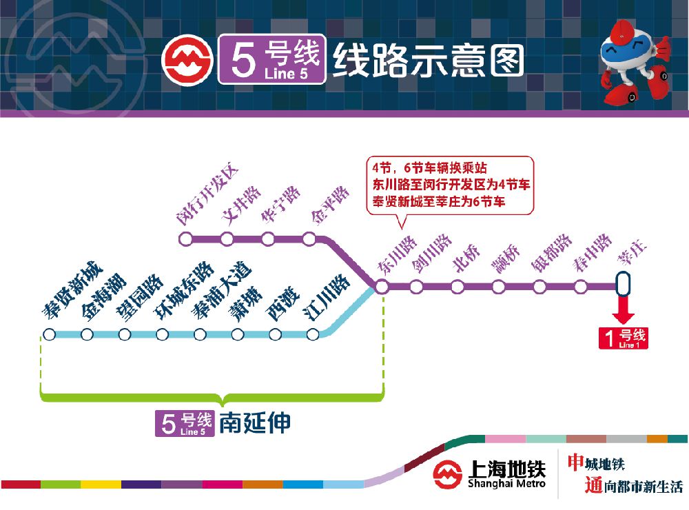 上海地铁5号线首末车运营时刻表