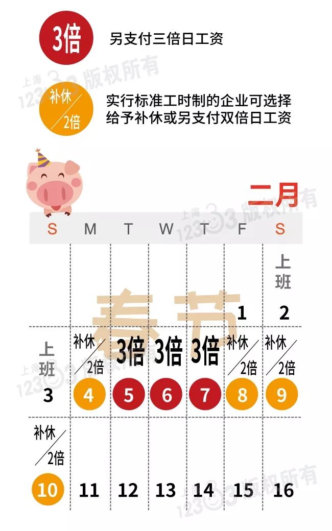 2019春节加班工资如何计算?除夕非法定节假日