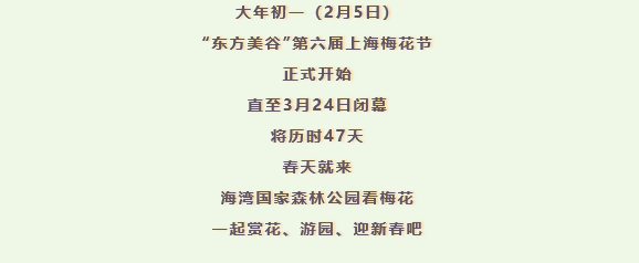 2019第五届上海梅花节2月5日开幕 4万株梅花争奇斗艳