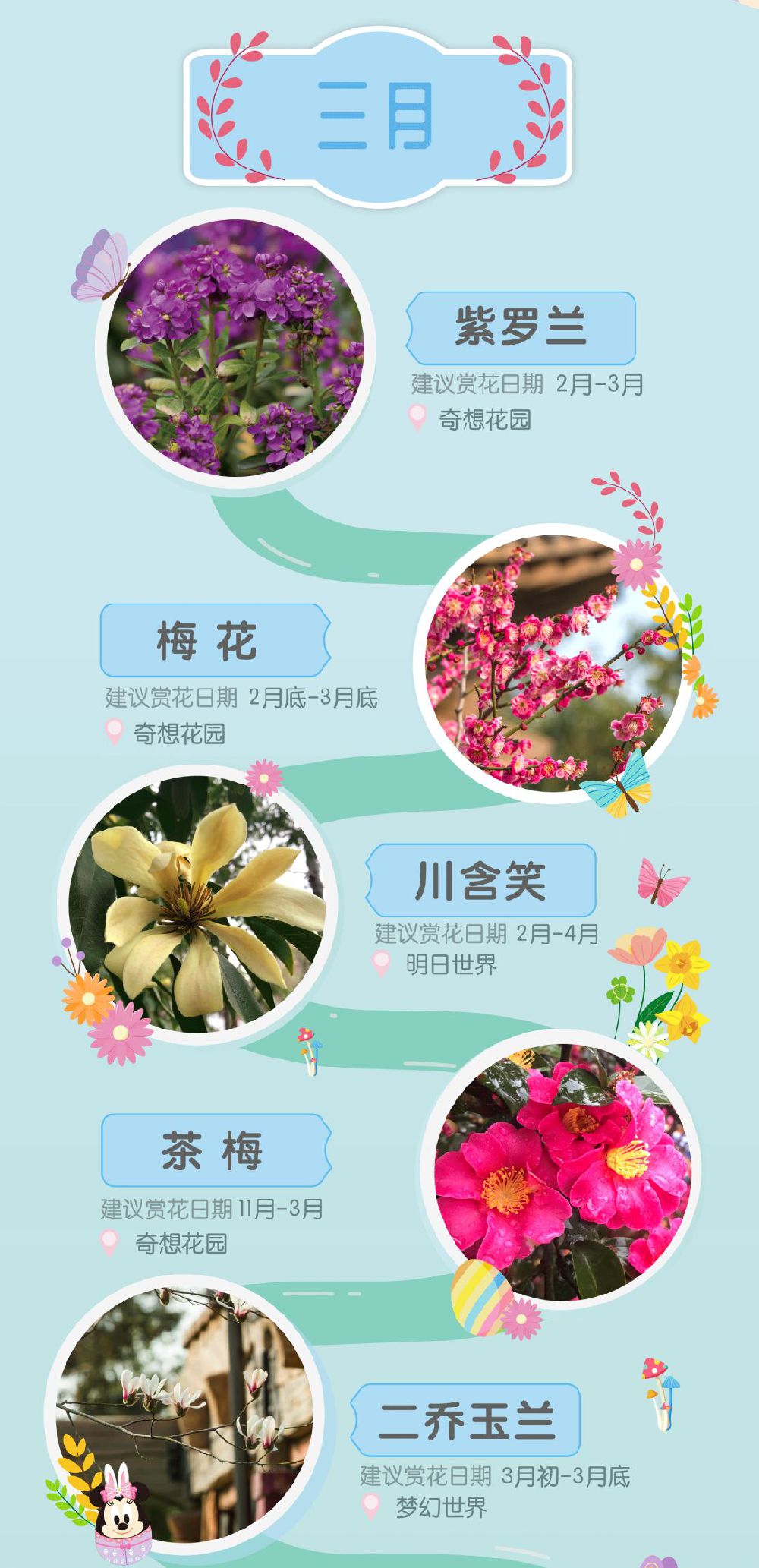 上海已入春迪士尼度假区19春季赏花指南发布 上海本地宝
