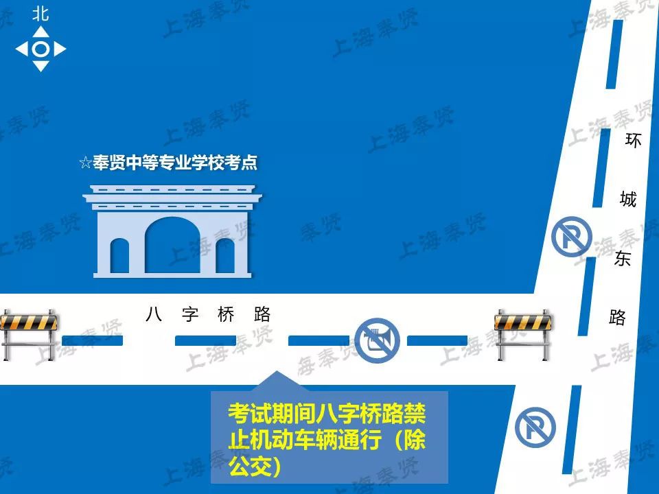 2019上海高考奉贤区这些考点周边路段交通管制